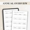 Annual Overview Planner – Yearly Organizer for Goals & Priorities (Printable & Digital)