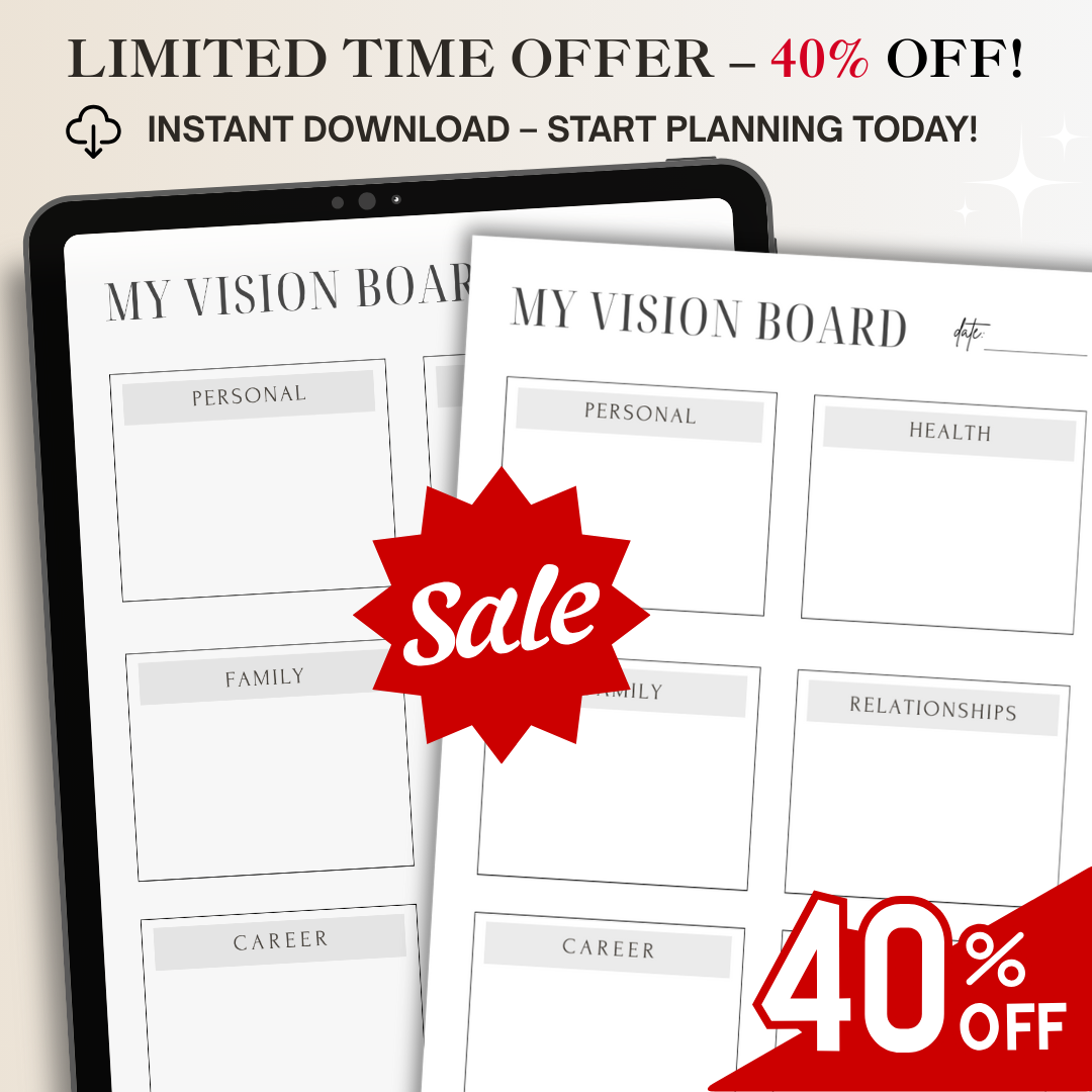 My Vision Board – Printable & Digital Template to Visualize Your Dreams and Goals - Image 3