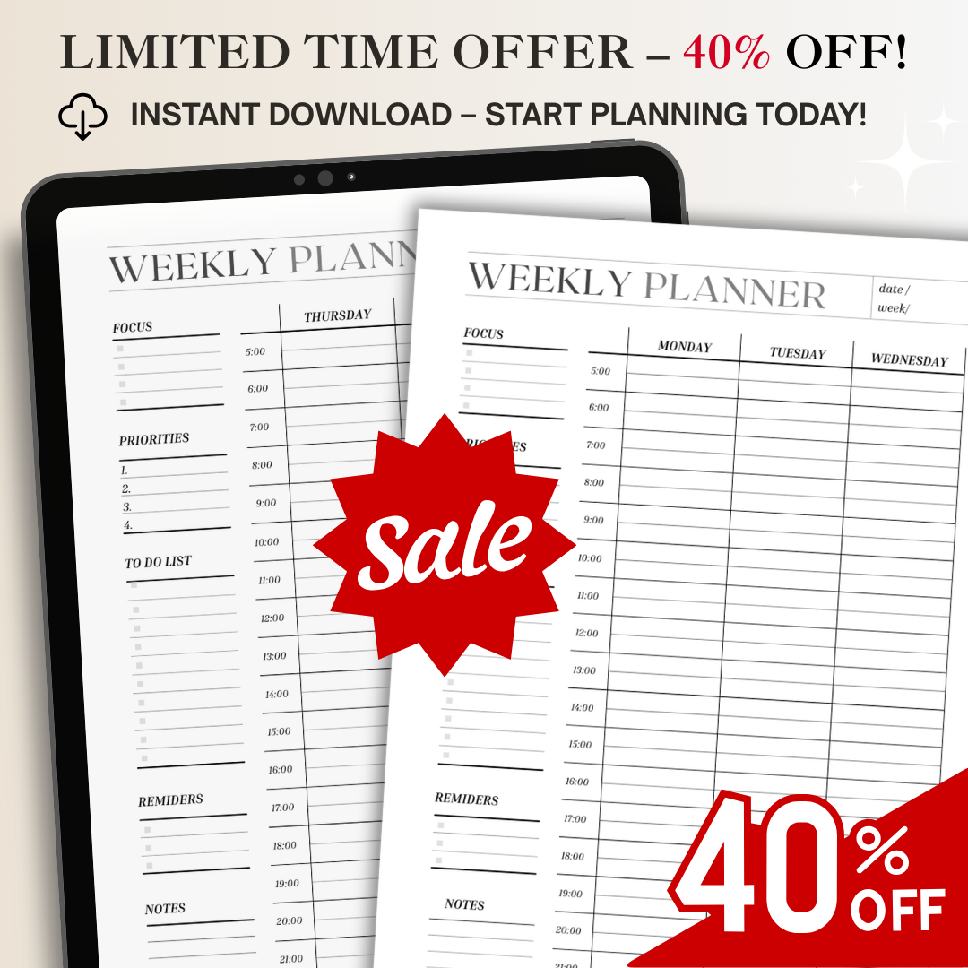 Weekly Planner Bundle – Printable & Digital Weekly Schedule Templates - Image 3