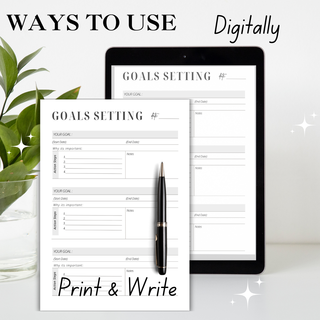Goals Setting Planner – Digital & Printable Template to Define, Track & Achieve Your Goals - Image 5