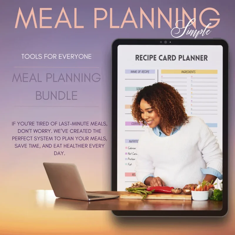 The Ultimate Meal Planning Bundle – 11 Printable & Digital Planners for Healthy Eating & Organization